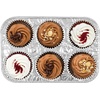 image:imagePARTY BARGAINS 6Cup Aluminum Muffin Pans  40 Pack Standard Size Cupcake Pans Disposable Muffin Tin for Baking Max 240CMuffins