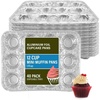 image:imagePARTY BARGAINS 12Cup Aluminum MiniMuffin Pans  40 Pack Mini Cupcake Pans Disposable MiniMuffin Tin for Baking Max 240C