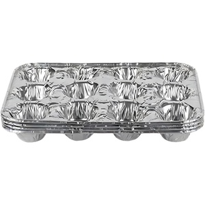 image:imagePARTY BARGAINS 12Cup Aluminum MiniMuffin Pans  20 Pack MiniCupcake Pans Disposable Tin for Baking Max 240C