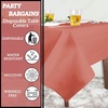 image:imagePARTY BARGAINS 10 Disposable Table Covers  54 X 108 Red Table Cover 3 Ply Paper amp Plastic Tablecloth