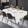 image:imagePARTY BARGAINS 40 Disposable Table Covers  54 X 108 3 Ply Paper amp Plastic White Table Cover