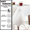 image:imagePARTY BARGAINS 40 Disposable Table Covers  54 X 108 3 Ply Paper amp Plastic White Table Cover