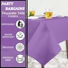 image:imagePARTY BARGAINS 5 Disposable Table Covers  54 X 108 Purple Table Cover 3 Ply Paper amp Plastic Tablecloth