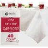 image:imagePARTY BARGAINS 40 Disposable Table Covers  54 X 108 3 Ply Paper amp Plastic White Table Cover