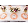 image:imageParty Bargains Disposable ClothLike Guest Towels 100 Pack 13 x 16 White with Silver Print Soft Paper Hand Towels for Weddings Cocktail Parties and Decorative Fold Dinner Napkins