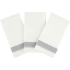 image:imageParty Bargains Disposable ClothLike Guest Towels 100 Pack 13 x 16 White with Silver Print Soft Paper Hand Towels for Weddings Cocktail Parties and Decorative Fold Dinner Napkins
