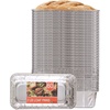 image:imagePARTY BARGAINS 2 lb Loaf Pans Disposable Aluminum Bread Tins 60 Pack  HeavyDuty OvenSafe Bakeware Max 240C for Bread Loaf Meatloaf Cakes Parties amp Events