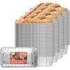 image:imagePARTY BARGAINS 5 lb Loaf Pans Disposable Aluminum Bread Tins 100 Pack  HeavyDuty OvenSafe Bakeware Max 240C for Bread Loaf Meatloaf Cakes Parties amp Events