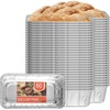 image:imagePARTY BARGAINS 5 lb Loaf Pans Disposable Aluminum Bread Tins 60 Pack  HeavyDuty OvenSafe Bakeware Max 240C for Bread Loaf Meatloaf Cakes Parties amp Events