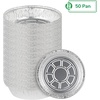image:imagePARTY BARGAINS 7 Inch Round Disposable Aluminum Pans  50 Pack Lids not included  For Baking Roasting BBQ Perfect for Kitchen Takeout Food Catering Picnic Camping Max 240C
