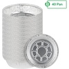 image:imagePARTY BARGAINS 9Inch Round Disposable Aluminum Pans  40 Pack Lids not included  For Baking Roasting BBQ Perfect for Kitchen Takeout Food Catering Picnic Camping Max 240C