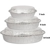 image:imagePARTY BARGAINS 9Inch Round Heavy Duty Disposable Aluminum Pans  40 Pack Set with Plastic Lids  For Baking Roasting BBQ Perfect for Kitchen Takeout Food Catering Picnic Camping Max 240C