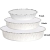 image:imagePARTY BARGAINS 9Inch Round Heavy Duty Disposable Aluminum Pans  80 Pack Set with Board Lids  For Baking Roasting BBQ Perfect for Kitchen Takeout Food Catering Picnic Camping Max 240C