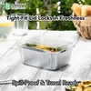 image:imagePARTY BARGAINS Party Bargains Aluminum Oblong Foil Pan Containers and plastic dome lids 1lb Capacity Aluminum Foil TakeOut Pans 800 With Plastic Lids
