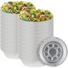 image:imagePARTY BARGAINS 7 Inch Round Disposable Aluminum Pans  100 Pack Lids not included  For Baking Roasting BBQ Perfect for Kitchen Takeout Food Catering Picnic Camping Max 240C
