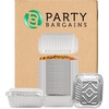 image:imagePARTY BARGAINS Party Bargains Aluminum Oblong Foil Pan Containers and plastic dome lids 1lb Capacity Aluminum Foil TakeOut Pans 800 With Plastic Lids
