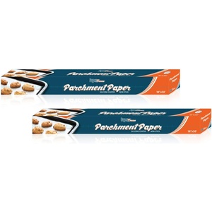 image:imageParty Bargains 18 Inch x 50 Feet Parchment Paper Roll  2 Pack Nonstick Baking Parchment Sheet Silicone Coated Baking Paper Perfect for Air Fryer Liners Baking Roasting Cake and Pizzas