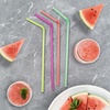 image:imageParty Bargains Flexible Drinking Straws 175 Count Assorted Neon Colors Disposable Plastic Straws for Cold Drinks Colorful 023 diameter 763 long Pack of 1