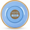 image:imageBlue Charger Plates With Gold Rim 8 Pack  13 Round Disposable amp Reusable Plastic Chargers for Weddings Events amp Home Dcor