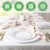 image:imagePARTY BARGAINS 125 Disposable Dinner Set for 25 Guest  Gold Spiral 25 Each 10 Dinner Plates 7 SaladDessert Plates Forks Knives Spoons for Wedding Receptions Banquets Buffets