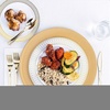 image:imagePARTY BARGAINS 125 Disposable Dinner Set for 25 Guest  Gold Spiral 25 Each 10 Dinner Plates 7 SaladDessert Plates Forks Knives Spoons for Wedding Receptions Banquets Buffets