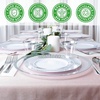 image:imagePARTY BARGAINS 125 Disposable Plastic Dinnerware Set for 25 Guest  Silver Twig 25 Each 10 Dinner Plates 7 SaladDessert Plates Forks Knives Spoons for Weddings Bridal Showers Birthday