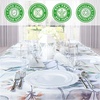 image:imagePARTY BARGAINS 125 Disposable Plastic Dinnerware Set for 25 Guest  Vintage White 25 Each 10 Dinner Plates 7 SaladDessert Plates Forks Knives Spoons for Weddings Bridal Showers Birthday