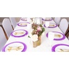 image:imagePARTY BARGAINS 13 Inch Plastic Charger Plates Raindrop Transparent Lavender 8 Pack