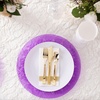 image:imagePARTY BARGAINS 13 Inch Plastic Charger Plates Raindrop Transparent Lavender 8 Pack