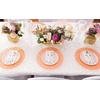 image:imagePARTY BARGAINS 13 Inch Plastic Charger Plates Raindrop Transparent Rose Gold 8 Pack