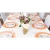 image:imagePARTY BARGAINS 13 Inch Plastic Charger Plates Raindrop Transparent Rose Gold 8 Pack