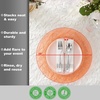 image:imagePARTY BARGAINS 13 Inch Plastic Charger Plates Raindrop Transparent Rose Gold 8 Pack