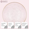 image:imagePARTY BARGAINS 13Inch Charger Plates  8 Pack Organic Collection Black Gold Rim HeavyDuty Disposable Chargers for Elegant Dining  Ideal for Weddings and Formal EventsHammered Pink Gold Rim