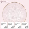 image:imagePARTY BARGAINS 13Inch Charger Plates  8 Pack Organic Collection Black Gold Rim HeavyDuty Disposable Chargers for Elegant Dining  Ideal for Weddings and Formal EventsHammered Pink Gold Rim