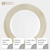 image:imagePARTY BARGAINS 13Inch Charger Plates  8 Pack Organic Collection Black Gold Rim HeavyDuty Disposable Chargers for Elegant Dining  Ideal for Weddings and Formal EventsGold Rope