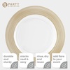 image:imagePARTY BARGAINS 13Inch Charger Plates  8 Pack Organic Collection Black Gold Rim HeavyDuty Disposable Chargers for Elegant Dining  Ideal for Weddings and Formal EventsGold Textured