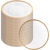 image:imagePARTY BARGAINS 13Inch Charger Plates  8 Pack Organic Collection Black Gold Rim HeavyDuty Disposable Chargers for Elegant Dining  Ideal for Weddings and Formal EventsA Clear with Gold Rim