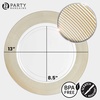 image:imagePARTY BARGAINS 13Inch Charger Plates  8 Pack Organic Collection Black Gold Rim HeavyDuty Disposable Chargers for Elegant Dining  Ideal for Weddings and Formal EventsGold Rope