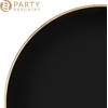 image:imagePARTY BARGAINS 13Inch Charger Plates  8 Pack Organic Collection Black Gold Rim HeavyDuty Disposable Chargers for Elegant Dining  Ideal for Weddings and Formal EventsHammered Black Gold Rim