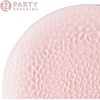 image:imagePARTY BARGAINS 13Inch Charger Plates  8 Pack Organic Collection Black Gold Rim HeavyDuty Disposable Chargers for Elegant Dining  Ideal for Weddings and Formal EventsHammered Pink