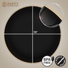 image:imagePARTY BARGAINS 13Inch Charger Plates  8 Pack Organic Collection Black Gold Rim HeavyDuty Disposable Chargers for Elegant Dining  Ideal for Weddings and Formal EventsHammered Black Gold Rim