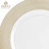 image:imagePARTY BARGAINS 13Inch Charger Plates  8 Pack Organic Collection Black Gold Rim HeavyDuty Disposable Chargers for Elegant Dining  Ideal for Weddings and Formal EventsGold Rope