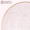 image:imagePARTY BARGAINS 13Inch Charger Plates  8 Pack Organic Collection Black Gold Rim HeavyDuty Disposable Chargers for Elegant Dining  Ideal for Weddings and Formal EventsHammered Pink Gold Rim