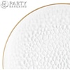 image:imagePARTY BARGAINS 13Inch Charger Plates  8 Pack Organic Collection Black Gold Rim HeavyDuty Disposable Chargers for Elegant Dining  Ideal for Weddings and Formal EventsHammered Clear Gold Rim
