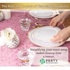 image:imagePARTY BARGAINS 250 Disposable Plastic Dinnerware Set for 50 Guest  Gold Rim 50 Each 10 Dinner Plates 7 SaladDessert Plates Forks Knives Spoons Weddings Bridal Showers Birthday