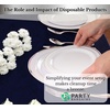 image:imagePARTY BARGAINS 250 Disposable Plastic Dinnerware Set for 50 Guest  Silver 50 Each 10 Dinner Plates 7 SaladDessert Plates Forks Knives Spoons Weddings Bridal Showers Birthday