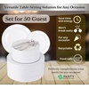 image:imagePARTY BARGAINS 250 Disposable Plastic Dinnerware Set for 50 Guest  Silver 50 Each 10 Dinner Plates 7 SaladDessert Plates Forks Knives Spoons Weddings Bridal Showers Birthday