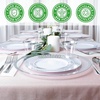 image:imagePARTY BARGAINS Disposable Plastic Set  10 Dinner Plates 7 SaladDessert Plates Forks Knives Spoons Weddings Bridal Showers Birthday 250Set Silver Twig