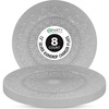 image:imagePARTY BARGAINS 13 Plastic Charger Plates Raindrop Design Silver  Disposable Round Table Chargers for Weddings Parties amp Events BPAFree 8 Pack