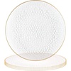 Hammered Clear Gold Rim